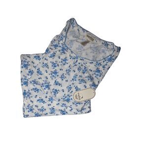 Sophia Rene Rofe Pajama Set XL Blue Floral 2 Piece NWT Sleepwear